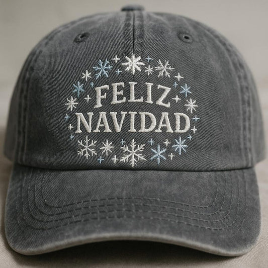 Feliz Navidad Embroidered Dad Cap Christmas Snowflake Hat Holiday Spanish Saying Cap Winter Season Gift Xmas Gift For Herhim 1762419099404.jpg