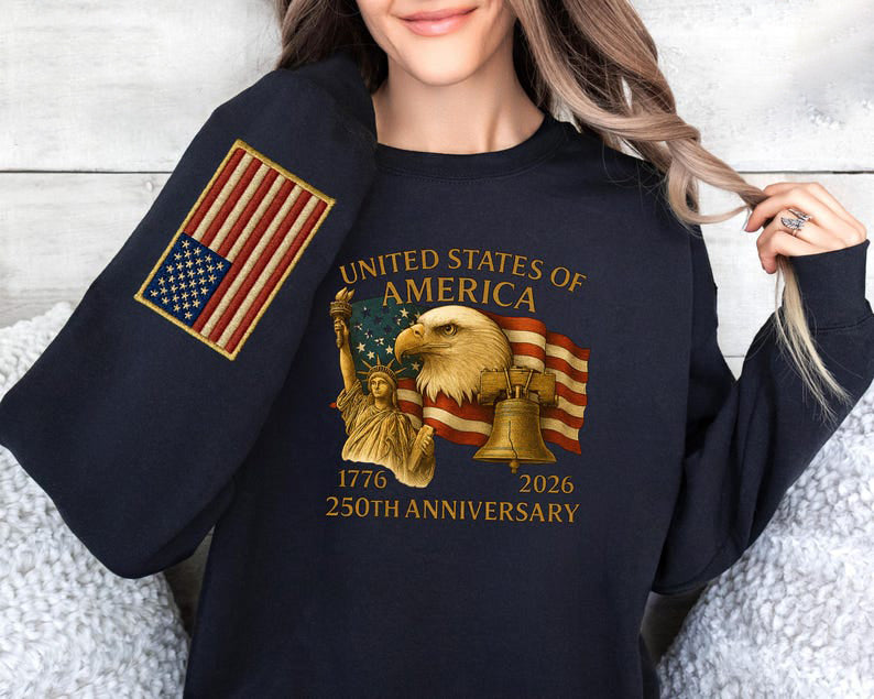 Eagle Liberty United States 250th Anniversary Embroidered Shirt Sweatshirt Hoodie 2026 Adjustable Patriotic Apprel With Bald Eagle For Veterans 1762420127534.jpg