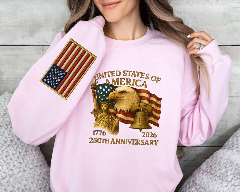 Eagle Liberty United States 250th Anniversary Embroidered Shirt Sweatshirt Hoodie 2026 Adjustable Patriotic Apprel With Bald Eagle For Veterans 1762420127538.jpg