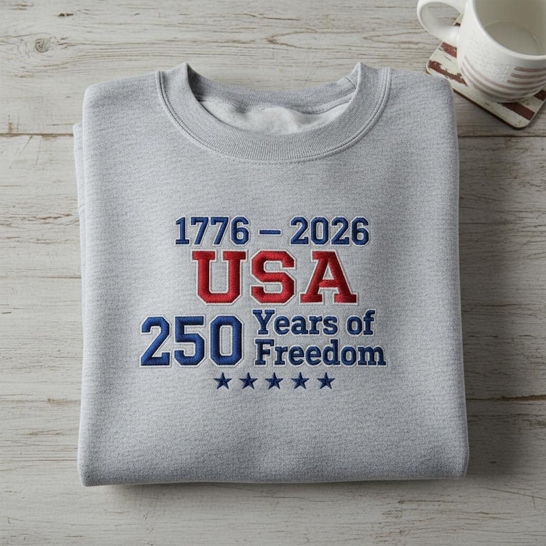 1776 2026 Usa 250 Years Of Freedom Embroidered Sweatshirt Patriotic Hoodie American History Sweater Anniversary Gift 1762421844667.jpg