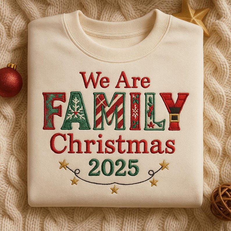 Embroidered We Are Family Christmas 2025 Sweatshirt Matching Xmas Group Hoodie Festive Family Hoodie Holiday Sweater 1762488976218.jpg