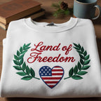 Land Of Freedom Embroidered Sweatshirt Usa Heart Laurel Wreath Hoodie Patriotic Military Family Gift America Sweater 1762501379192.jpg