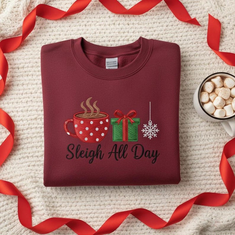 Sleigh All Day Embroidered Sweatshirt Hot Cocoa Gift Box Hoodie Funny Christmas Hoodie Holiday Vibe Sweater 1762507673025.jpg