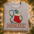Embroidered Podiatry Christmas Sweatshirt Funny Dpm Stocking Stuffer Gift Podiatrist Holiday Hoodie Foot Doctor Present 1762741085368.jpg