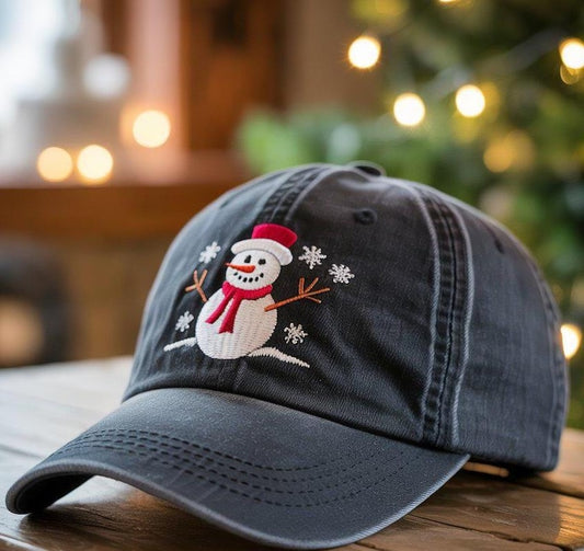 Snowman Embroidered Hat   Cute Christmas Baseball Cap Festive Winter Snowflake Dad Hat Holiday Accessory Gift For Men And Women Cozy Xmas Style 1762745778979.jpg