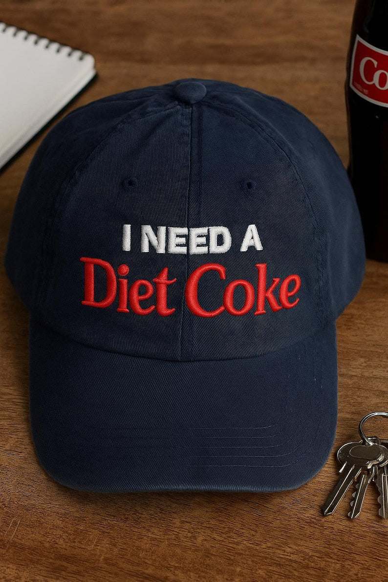 I Need Diet Coke Embroidered Cap Cute Christmas Gifts For Friends Vintage Diet Coke Gift Christmas Gift 1762758396679.jpg