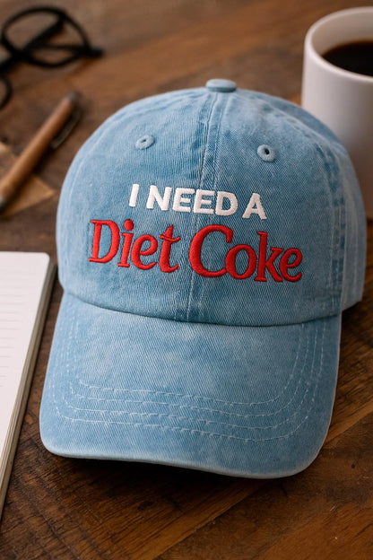 I Need Diet Coke Embroidered Cap Cute Christmas Gifts For Friends Vintage Diet Coke Gift Christmas Gift 1762758396689.jpg