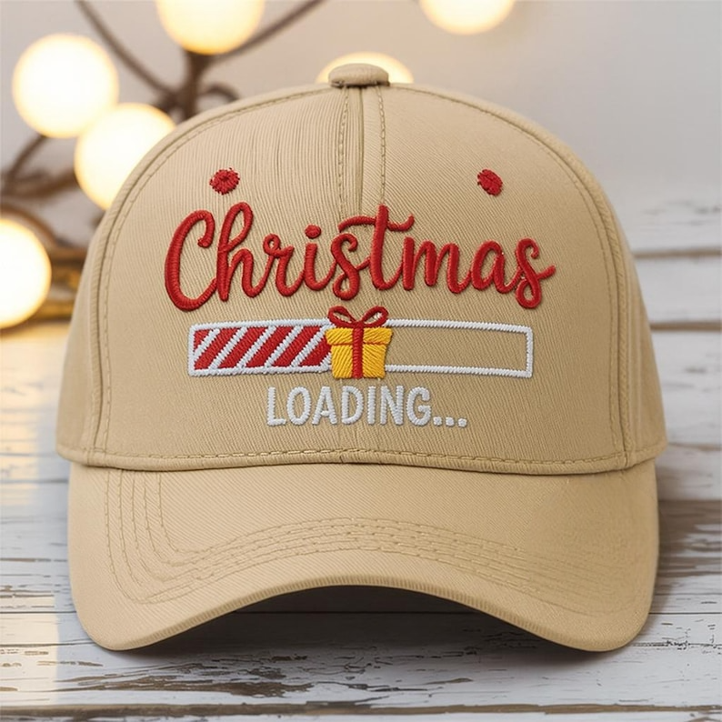 Christmas Loading Embroidered Hat   Funny Holiday Baseball Cap With Gift Design Festive Winter Dad Hat Cute Xmas Party Accessory For Men And Women 1762759799330.png