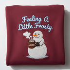 Feeling A Little Frosty Snowman Sweatshirt Embroidered Hot Cocoa Drinker Hoodie Winter Sweater Holiday Gift For Her 1762826832500.jpg