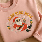 Slay Ride Mode Embroidered Sweatshirt Funny Santa Hoodie Retro Christmas Party Hoodie Drinking Santa Gift Sleigh Ride Pun Sweater 1762933155413.jpg