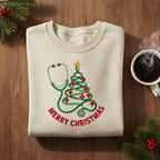 Embroidered Stethoscope Christmas Tree Sweatshirt Nurse Merry Christmas Medical Hoodie Doctor Rn Holiday Sweater 1762934914818.jpg