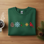 Embroidered Cardinal Pinecone Sweatshirt Holly Snowflake Star Design Hoodie Christmas Bird Sweater Festive Winter Apparel 1763001022002.jpg