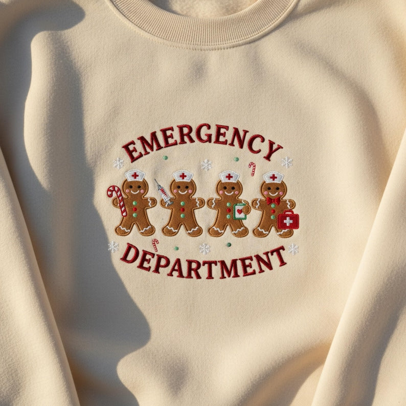 Embroidered Nurse Christmas Sweatshirt Emergency Department Holiday Sweater Medical Team Xmas Hoodie 1763001963761.jpg
