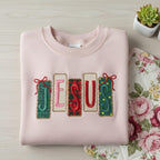 Merry Christmas Jesus Embroidered Sweatshirt Holiday Christian Hoodie Coquette Bow Festive Crewneck Christmas Sweater Gift For Her 1763006138505.jpg