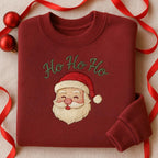 Embroidered Jolly Santa Sweatshirt Ho Ho Ho Crewneck Cute Christmas Hoodie Classic Santa Face Sweater Holiday Apparel 1763018749970.jpg