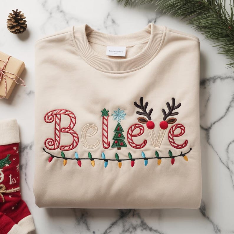 Embroidered Believe Christmas Sweatshirt Tis The Season Believe Christmas Hoodie Merry Christmas Crewneck Merry And Bright Winter Hoodie 1763091269407.jpg