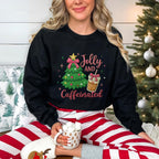 Embroidered Iced Coffee Christmas Sweatshirt Merry Lights Tree Jolly Caffeinated Hoodie Xmas Sweater 1763105381777.jpg