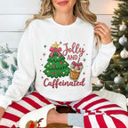 Embroidered Iced Coffee Christmas Sweatshirt Merry Lights Tree Jolly Caffeinated Hoodie Xmas Sweater 1763105381821.jpg