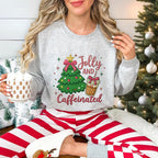 Embroidered Iced Coffee Christmas Sweatshirt Merry Lights Tree Jolly Caffeinated Hoodie Xmas Sweater 1763105381942.jpg