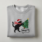 Funny Cat Christmas Embroidered Sweatshirt Black Cat Decorating Christmas Hoodie What Funny Cat Meme Sweater Embroidered Hoodie 1763106422013.jpg