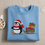 Penguin Christmas Sleigh Embroidered Sweatshirt Cute Animal Holiday Hoodie Festive Penguin Sweater Bird Lover Xmas Hoodie 1763107191523.jpg