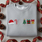 Santa Hat Candy Cane Embroidered Sweatshirt Minimalist Christmas Sweater Cute Holiday Icon Line Hoodie Festive Winter Gift 1763109207063.jpg