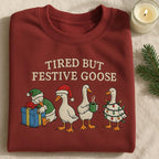 Tired But Festive Goose Embroidered Christmas Sweatshirt Funny Xmas Hoodie Holiday Bird Sweater Introvert Gift Goose Lover December Vibe 1763110132125.jpg