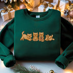 Gingerbread Cat Embroidered Sweatshirt Christmas Holiday Crewneck 1763174189067.jpg