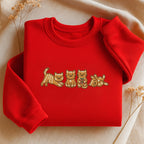 Gingerbread Cat Embroidered Sweatshirt Christmas Holiday Crewneck 1763174189788.jpg