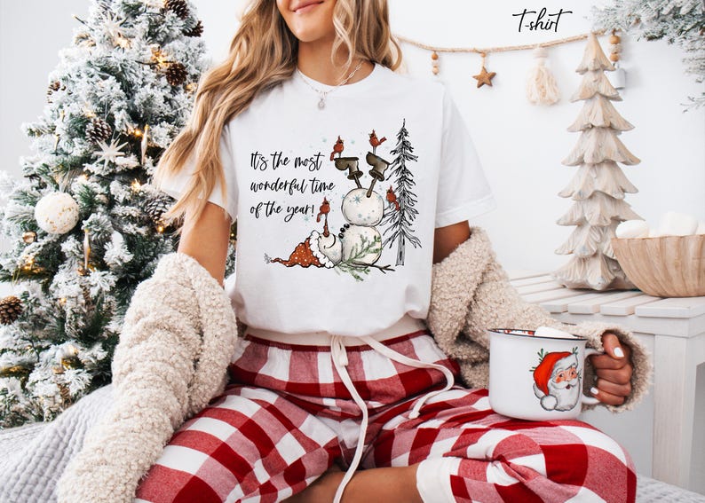 Snowman Shirt Christmas Sweatshirt Its The Most Wonderful Time Of The Year Christmas Shirt Christmas Shirt For Women Christmas Sweater 1763174577028.jpg