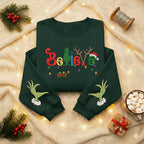 Believe Christmas Embroidered Sweatshirt Cute Green Style Holiday Sweater Christmas Lights Sleeve Shirt Grinchy Sweatshirtcozy Xmas Gift 1763174859646.jpg