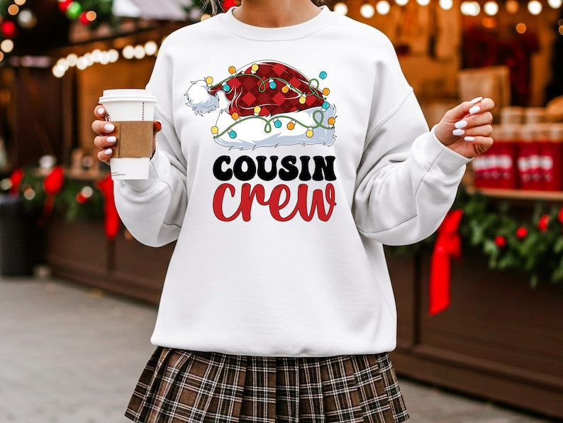 Cousin Crew Christmas Sweatshirt Matching Family Christmas Crewneck Holiday Cousins Shirt Cute Xmas Sweater Kids  Adults Cousin Outfit 1763175075235.jpg