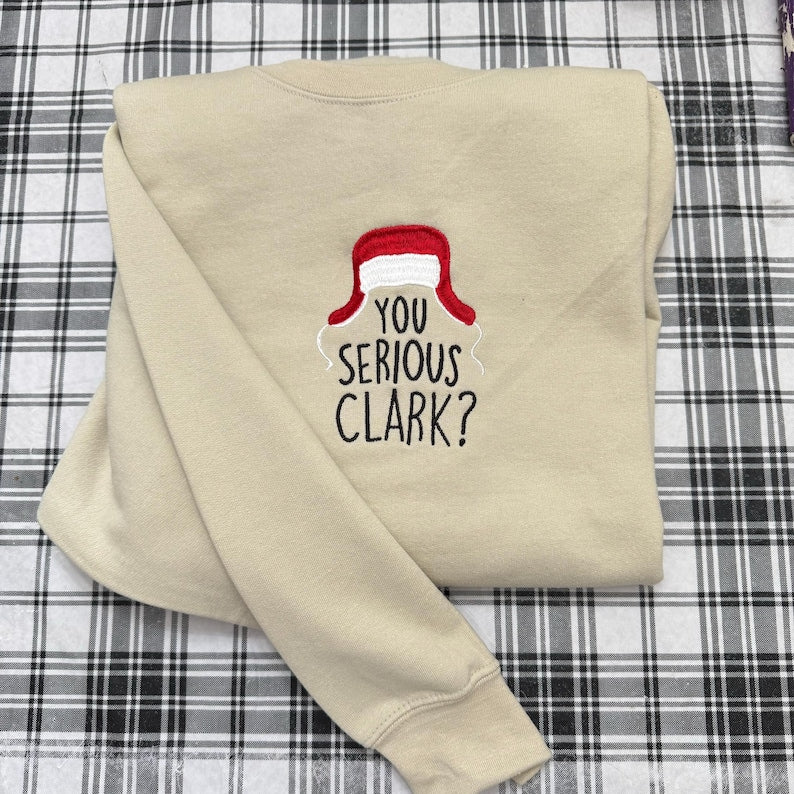 Are You Serious Clark Embroidered Sweatshirt   Griswold Family Christmas   Griswold Christmas  Christmas Gift   Funny Crewneck  Griswold 1763175692865.jpg