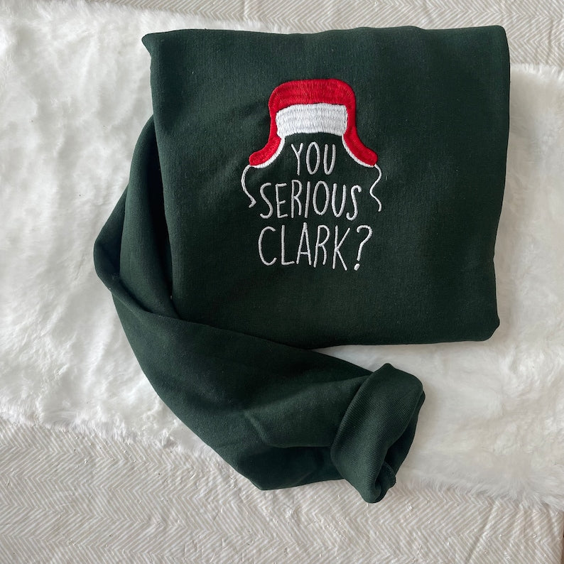 Are You Serious Clark Embroidered Sweatshirt   Griswold Family Christmas   Griswold Christmas  Christmas Gift   Funny Crewneck  Griswold 1763175692873.jpg