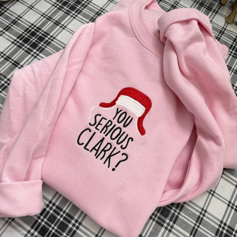 Are You Serious Clark Embroidered Sweatshirt   Griswold Family Christmas   Griswold Christmas  Christmas Gift   Funny Crewneck  Griswold 1763175693494.jpg