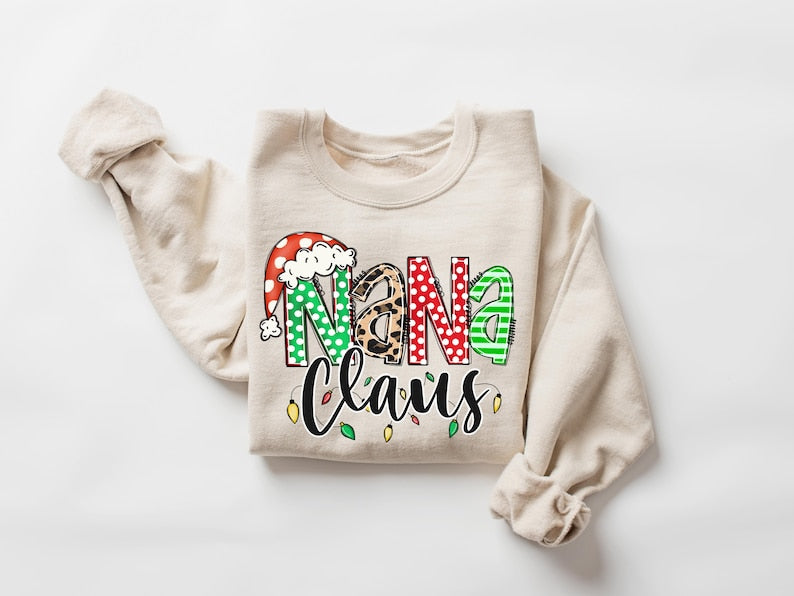 Nana Claus Gift Sweatshirt Nana Christmas Sweatshirt Nana Claus Sweatshirt Nana Claus Christmas Sweater Family Claus Sweatshirt 1763178033976.jpg