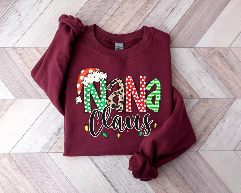 Nana Claus Gift Sweatshirt Nana Christmas Sweatshirt Nana Claus Sweatshirt Nana Claus Christmas Sweater Family Claus Sweatshirt 1763178035039.jpg
