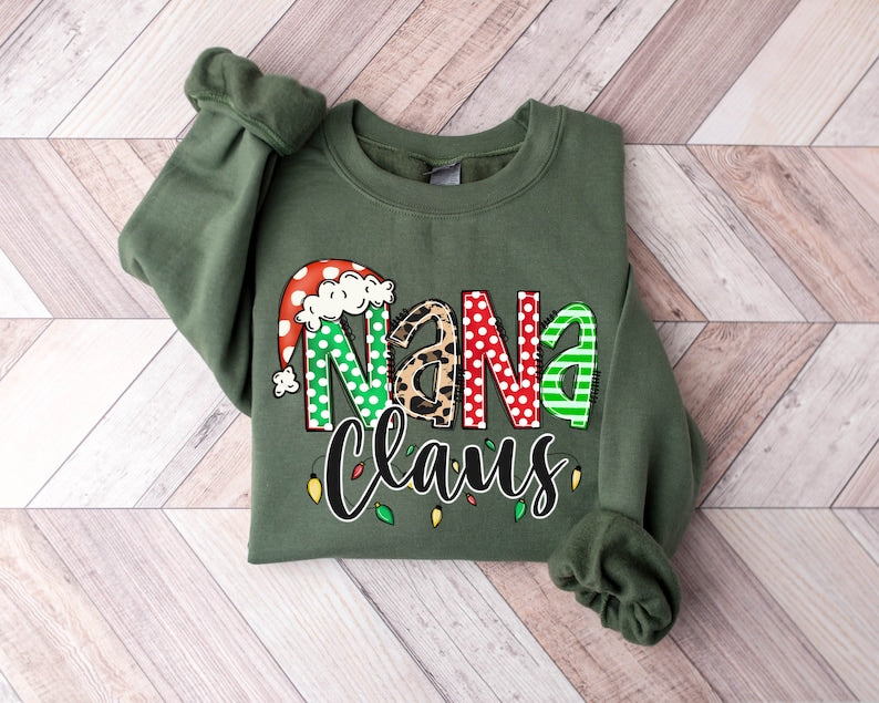 Nana Claus Gift Sweatshirt Nana Christmas Sweatshirt Nana Claus Sweatshirt Nana Claus Christmas Sweater Family Claus Sweatshirt 1763178035221.jpg