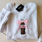 Diet Coke Pink Bow Embroidered Sweatshirt Diet Coke Embroidered Crewneck Diet Coke Lover I Need A Diet Coke Funny Coke Lover Sweater 1763182252353.jpg