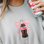 Diet Coke Pink Bow Embroidered Sweatshirt Diet Coke Embroidered Crewneck Diet Coke Lover I Need A Diet Coke Funny Coke Lover Sweater 1763182252506.jpg