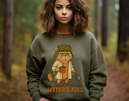Litters Full Christmas Vacation Cat Sweatshirt National Lampoons Vacation Xmas Tee 1763351250504.jpg