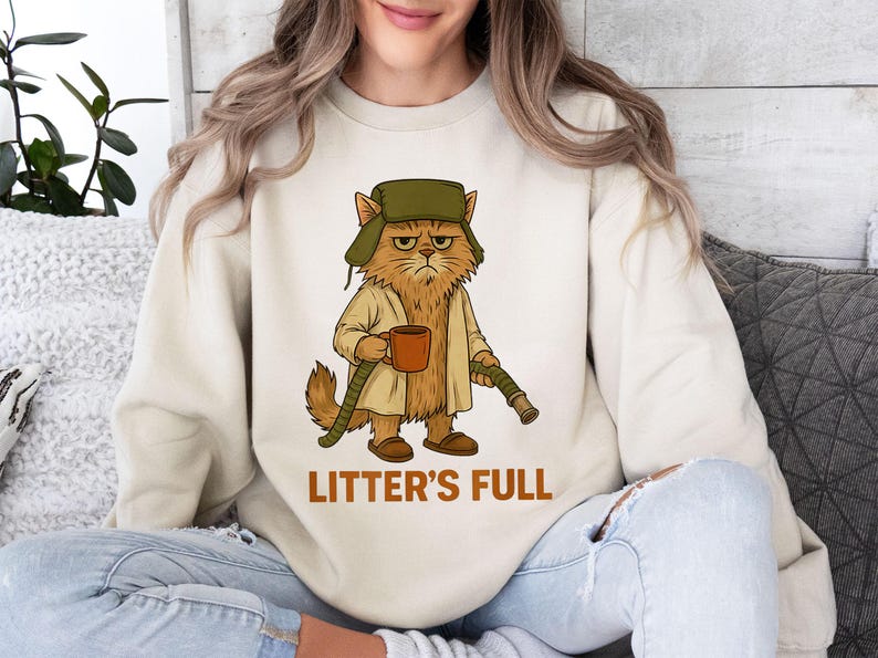 Litters Full Christmas Vacation Cat Sweatshirt National Lampoons Vacation Xmas Tee 1763351250610.jpg