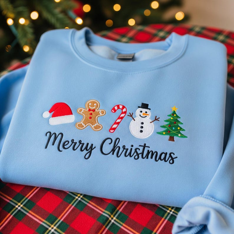 Embroidered Merry Christmas Sweatshirt Cute Holiday Hoodie With Santa Hat Gingerbread Candy Cane Snowman Tree Xmas Gift For Women 1763366154310.jpg