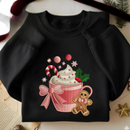 Embroidered Christmas Coquette Sweatshirt Sweet Christmas Embroidery Sweatshirt Pink Christmas Cup And Gingerbread Hoodie Embroidered Xmas Hoodie 1763432541454.png