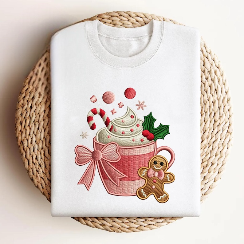 Embroidered Christmas Coquette Sweatshirt Sweet Christmas Embroidery Sweatshirt Pink Christmas Cup And Gingerbread Hoodie Embroidered Xmas Hoodie 1763432541621.png