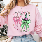 Wicked The Movie Sweatshirt Wicked Inspired Bow Pink Goes Good With Green Broadway Movie Elphaba Glinda Coquette Glitter Tee Wizard Of Oz 1763441139987.png