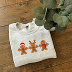 Gingerbread Christmas Sweatshirt Cute Holiday Embroidered Hoodie Gingerbread Bat Reindeer Santa Sweater Cozy Xmas Gift For Her 1763450081862.jpg