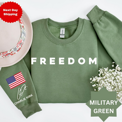 Charlie Kirk Freedom Signature Shirt Freedom Tee Justice For Charlie Kirk T Shirt Charlie Kirk Is My Hero Shirt Charlie Kirk Tee 1763451261226.png