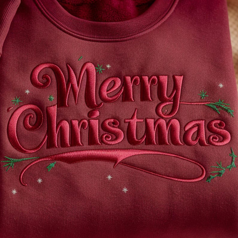 Embroidered Merry Christmas Sweatshirt   Holiday Family Shirt 1763455654986.jpg