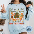 Funny Christmas Sweatshirt Deck The Halls Retro Xmas Sweater 1763455862414.jpg
